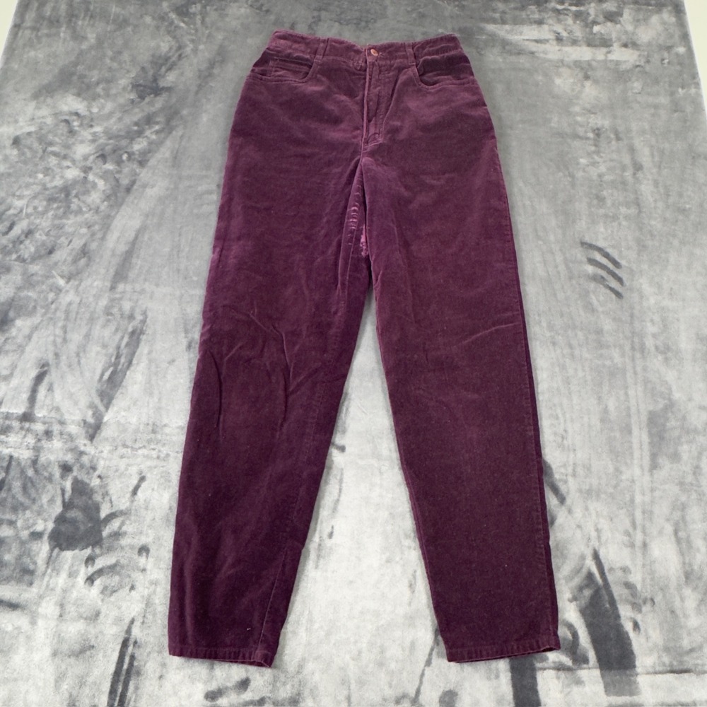 Talbots Corduroy Pants Womens 6P Purple Vintage High Rise‎ Straight Leg  Cotton